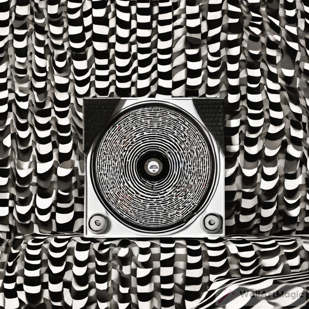 Op Art Speaker with Rolling Stones Record: A Mesmerizing Fusion