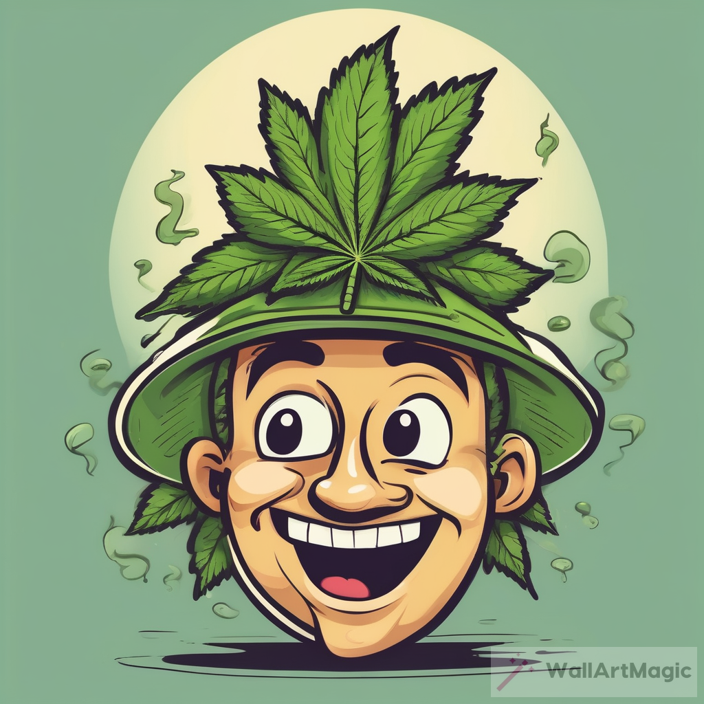 Exploring the Joyful Expression of a Cartoon Face in a Marijuana High