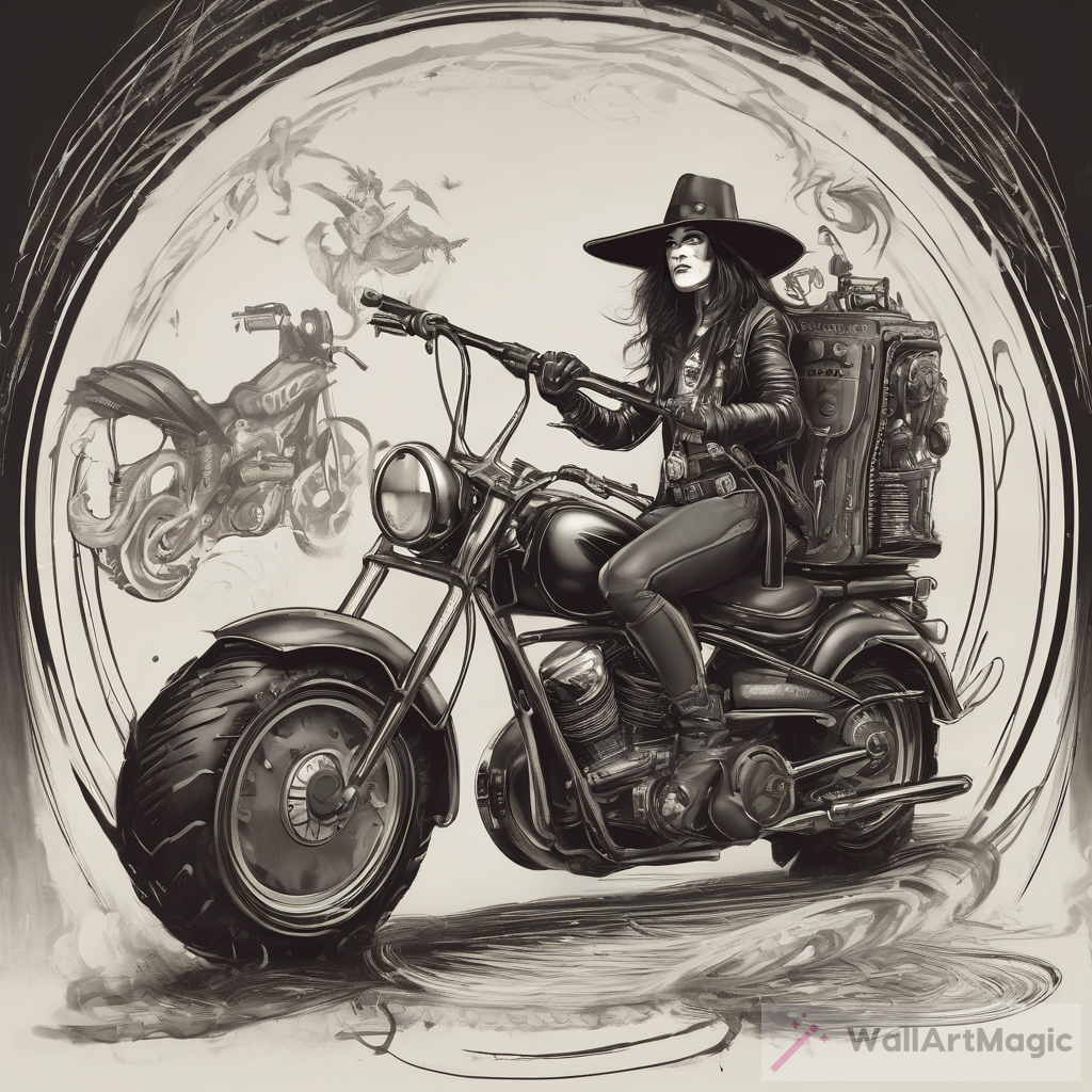 The Witchee with Guitar and Motorcycle - The Art of Magic