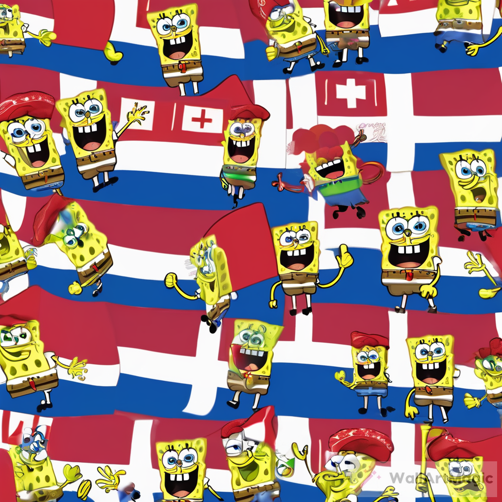 The Fusion of Spongebob and the Serbian Flag: An Artistic Adventure