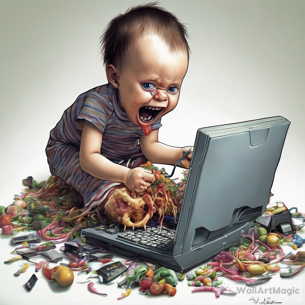 The Fascinating Art of a Child Getting Devoured by a Computer