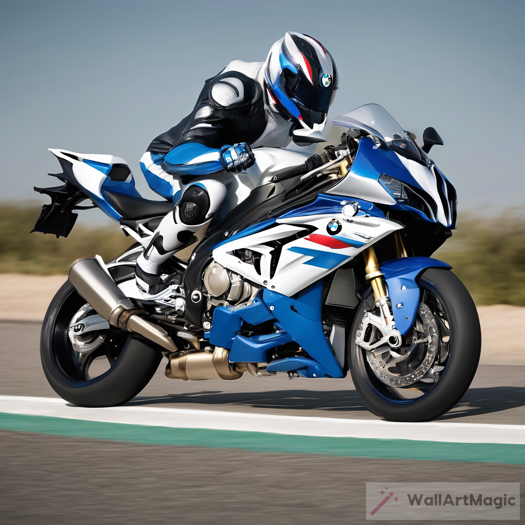 Exploring the Majestic Beast: The Big Blue and White Monster with Long Claws and Long Teeth Driving BMW S1000RR