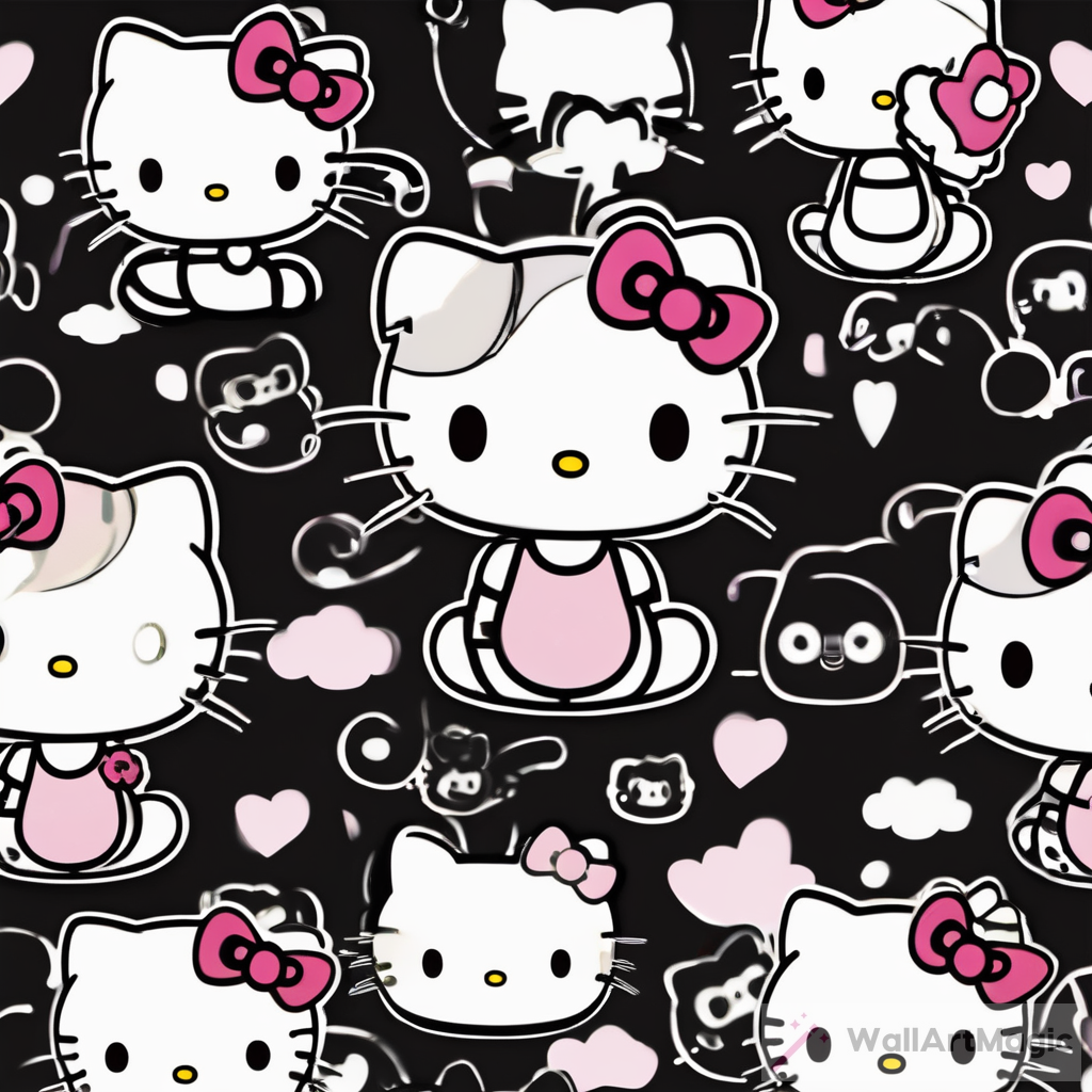 The Fierce Transformation of Hello Kitty with Black Long Bad Kitty Hair