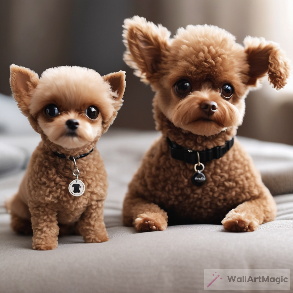 The Playful Pair: Poodle Toy and Chihuahua with Short Hair