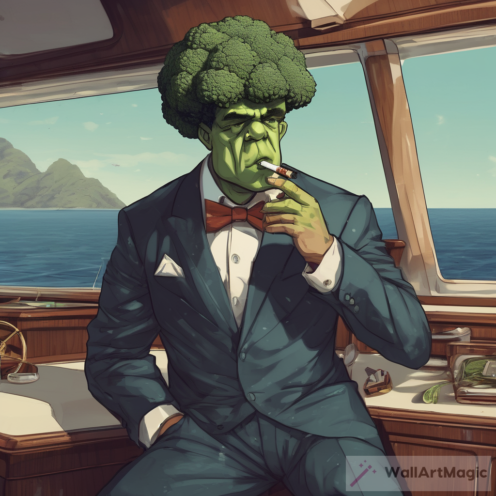 Broccoli in a Suit: A Classy and Unusual Piece of Art