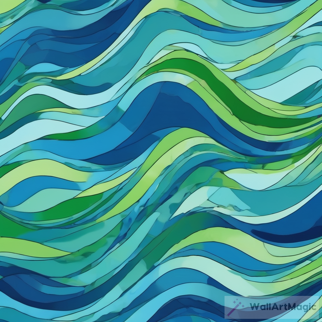The Tranquility of a Colored Wave on a Sunny Day