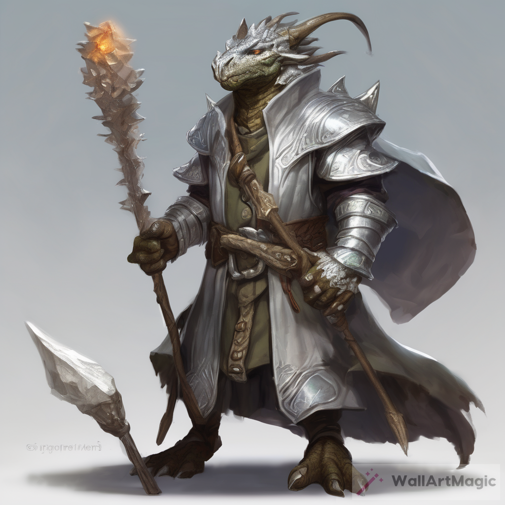 The Enigmatic Silver Tender Dragonborn Wizard