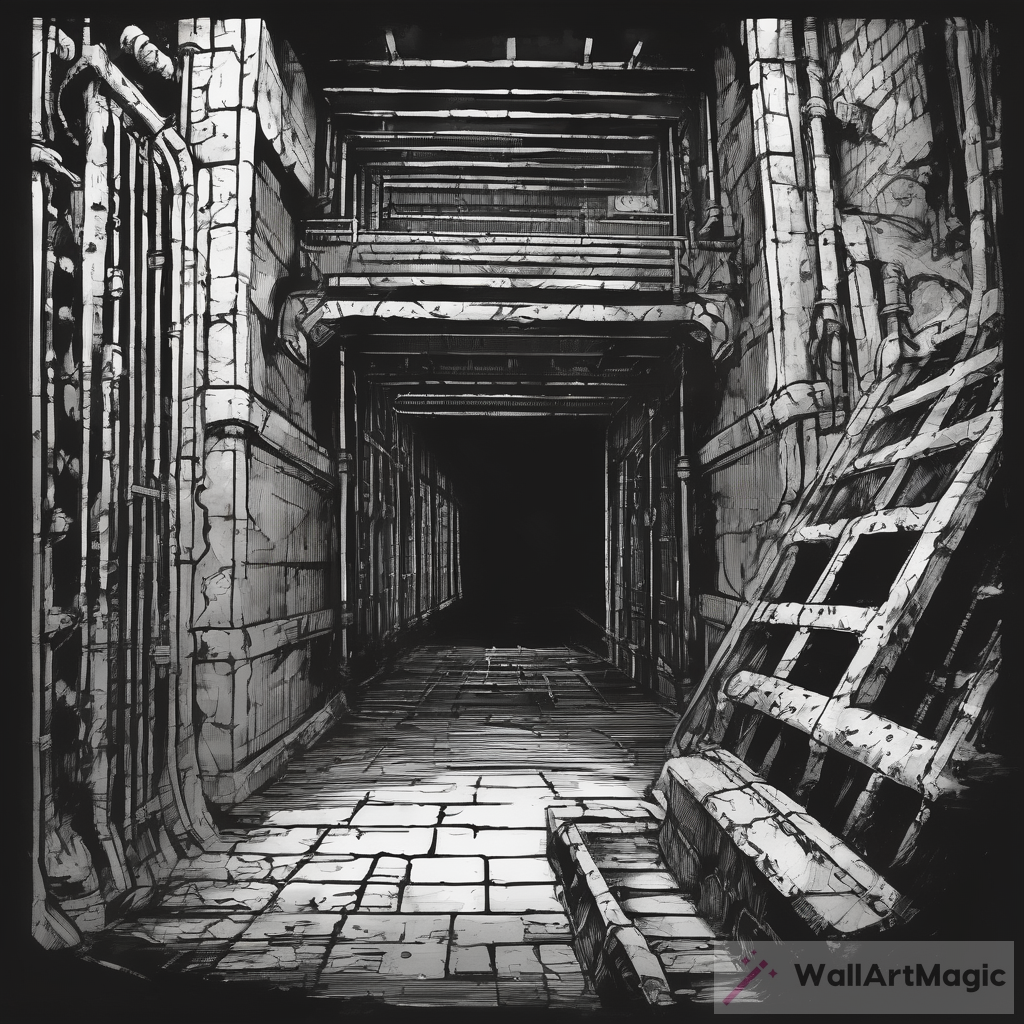 Exploring the Art: Sewer Freight Elevator in a Dungeon and Dragon Style