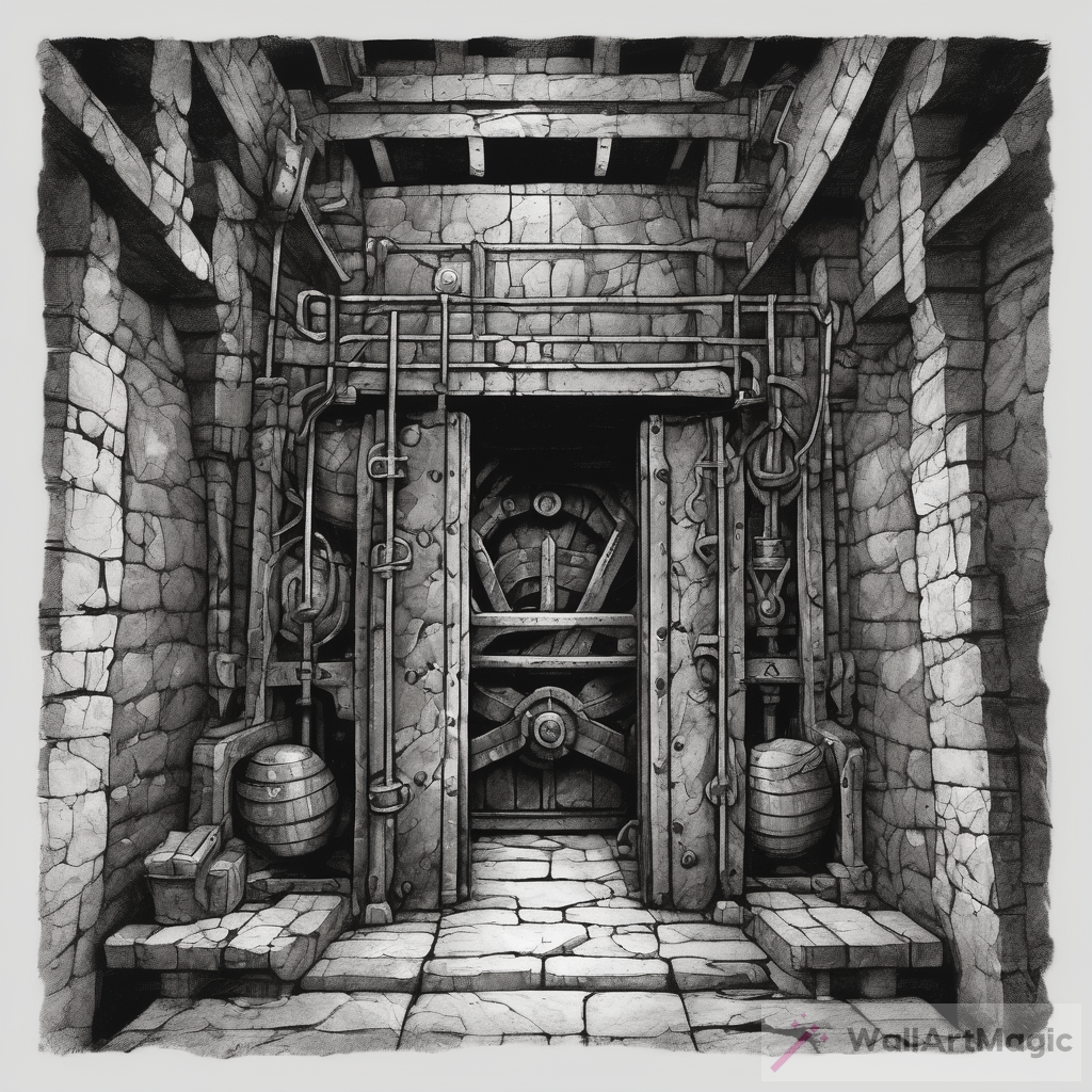 Exploring the Intricacies of a Stone Freight Elevator in Dungeon and Dragon Style