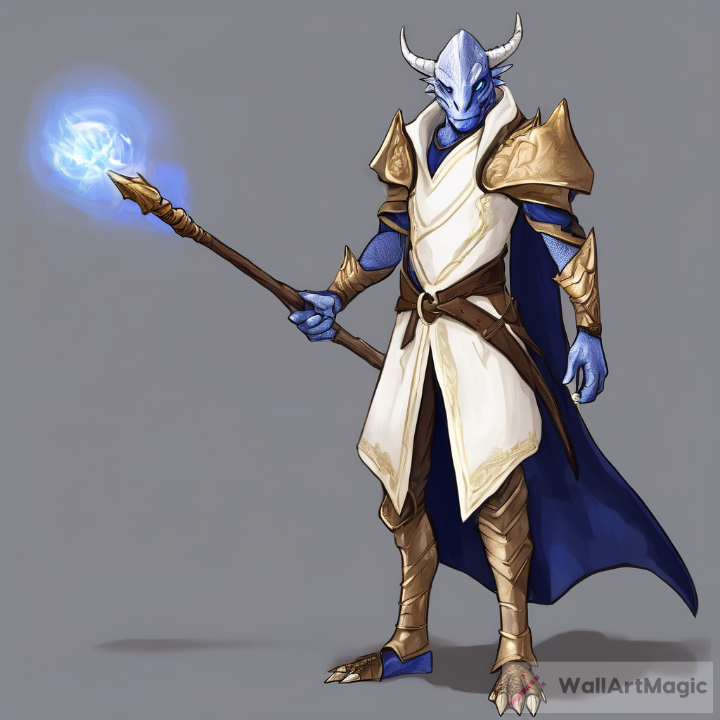 The Graceful Dragonborn Wizard: A Marvel of Magic and Elegance