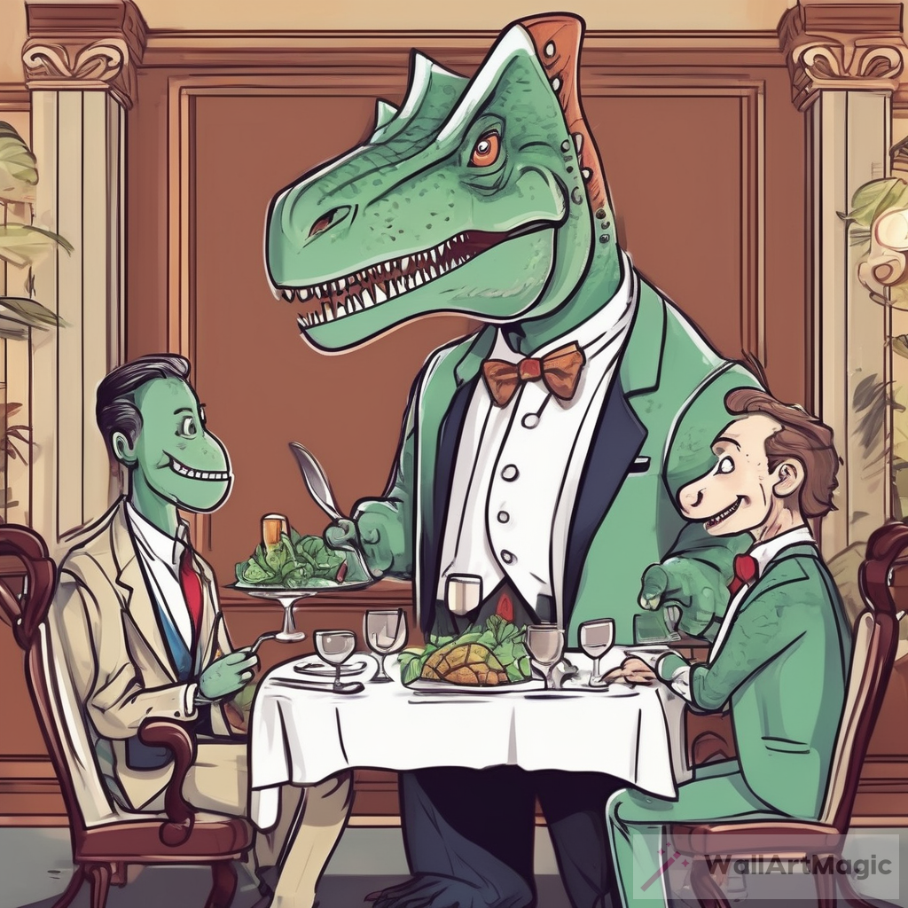 The Dinosaur Diners: A Unique Twist in a Posh Restaurant