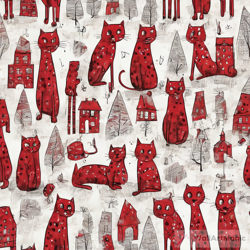 The Red Mutated Cat in Hell: A Frightening Art Piece