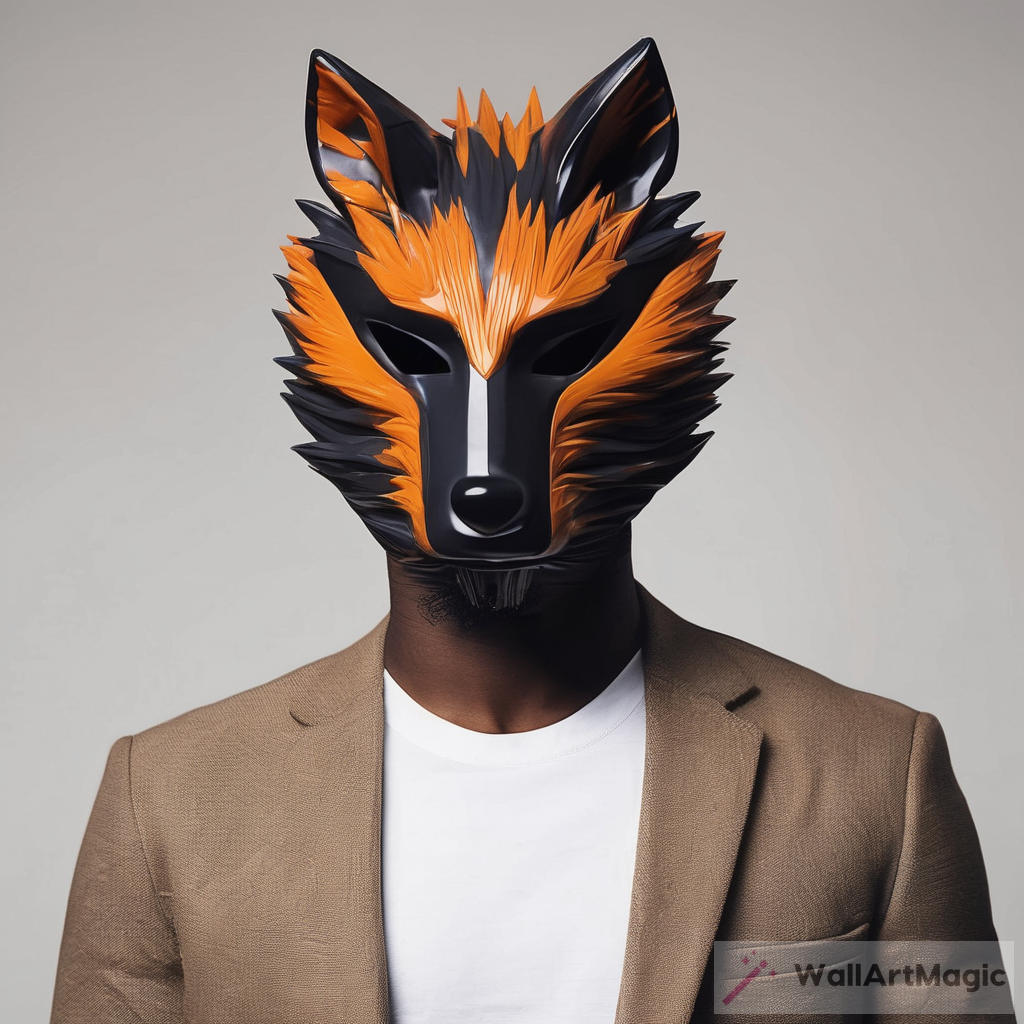 The Intricate Art of a Uk Drill Black Man with Fox Mask