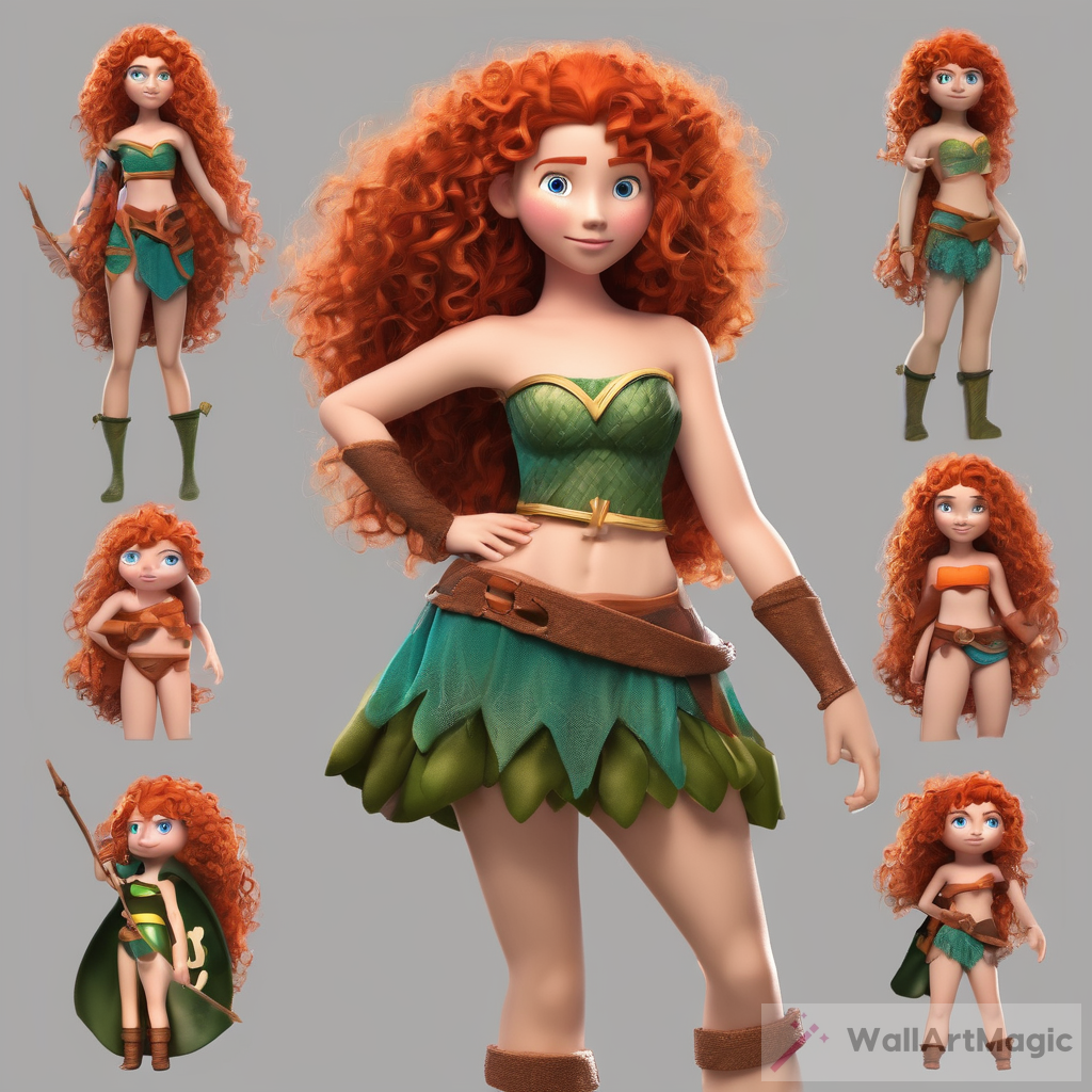 Merida, the Adventurous Princess in a Bikini: A Unique Take on Disney Characters
