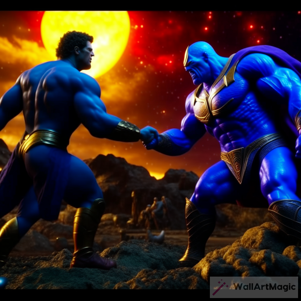 Superman vs Thanos: An Epic Battle during the Apocalypse of Saint John