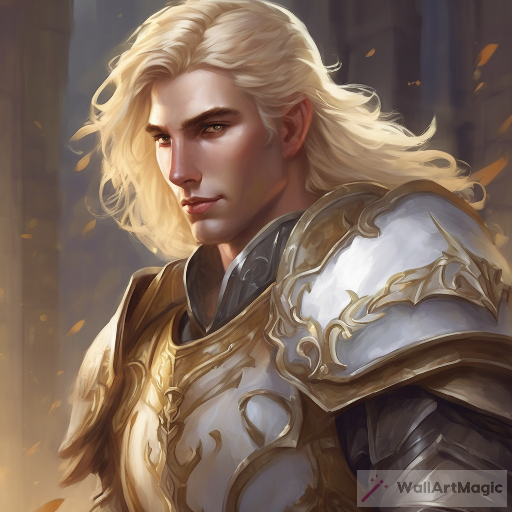 Unleashing the Beauty of a Semi Elf Male Paladin with Blonde Hair