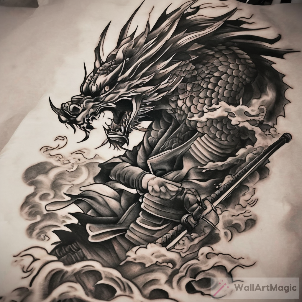 The Majestic Tattoo: A Samurai Ronin Dragon on the Left Arm