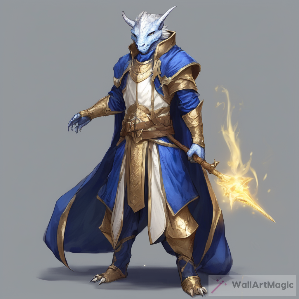 Dragonborn Wizard: A Graceful and Fierce Magical Adventurer