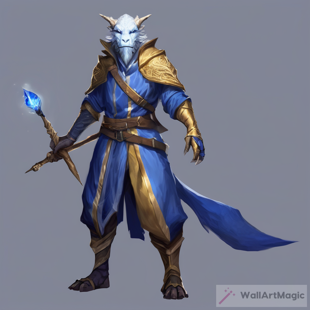 Dragonborn Wizard: A Graceful and Fierce Magical Adventurer | WallArtMagic