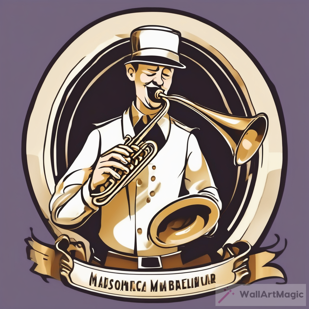 A Humorous Cartoon Logo with a Musician Licking a Pot