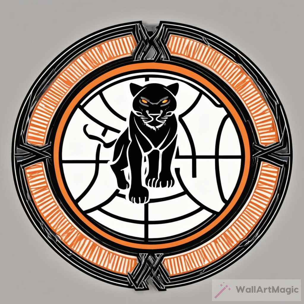 Logo Art: Round Basketball Team Inspired by Black Panther