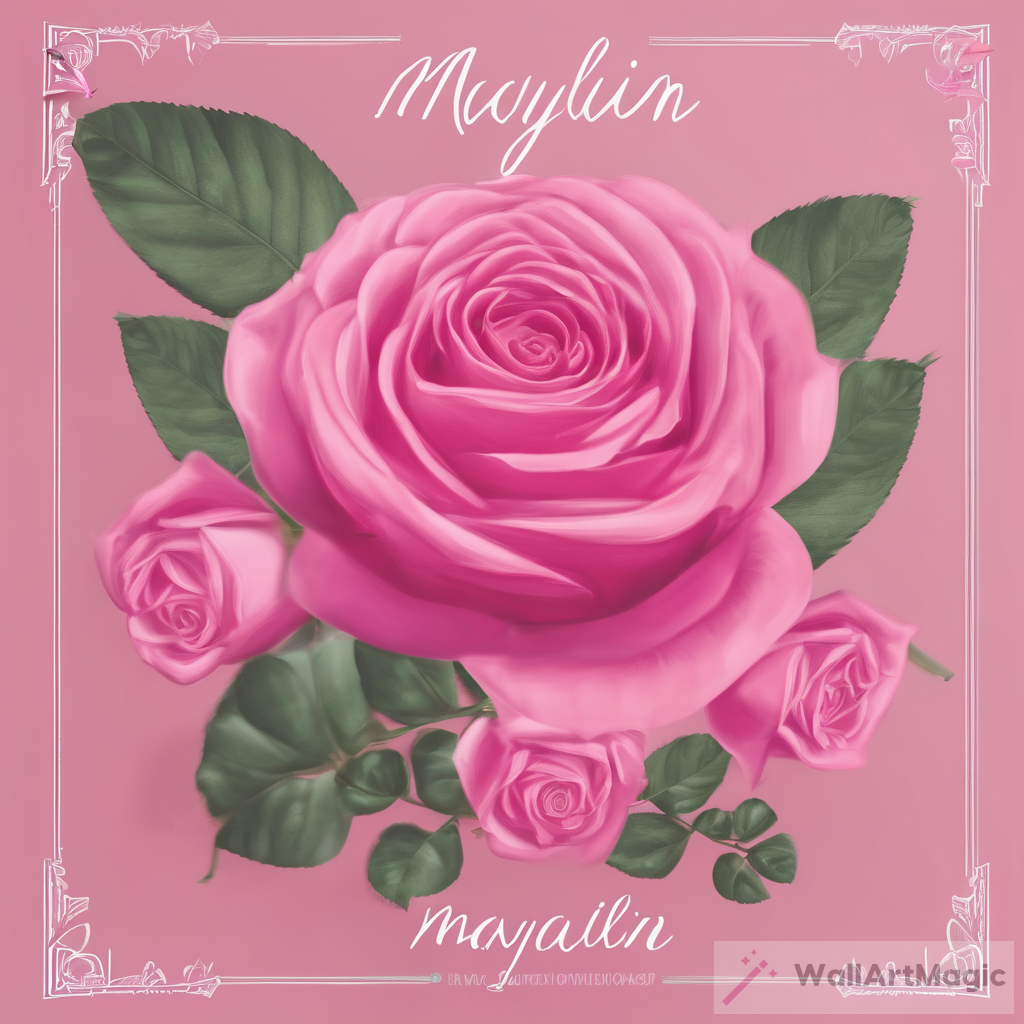 The Beauty of Unas Rosas con la Palabra Maylin
