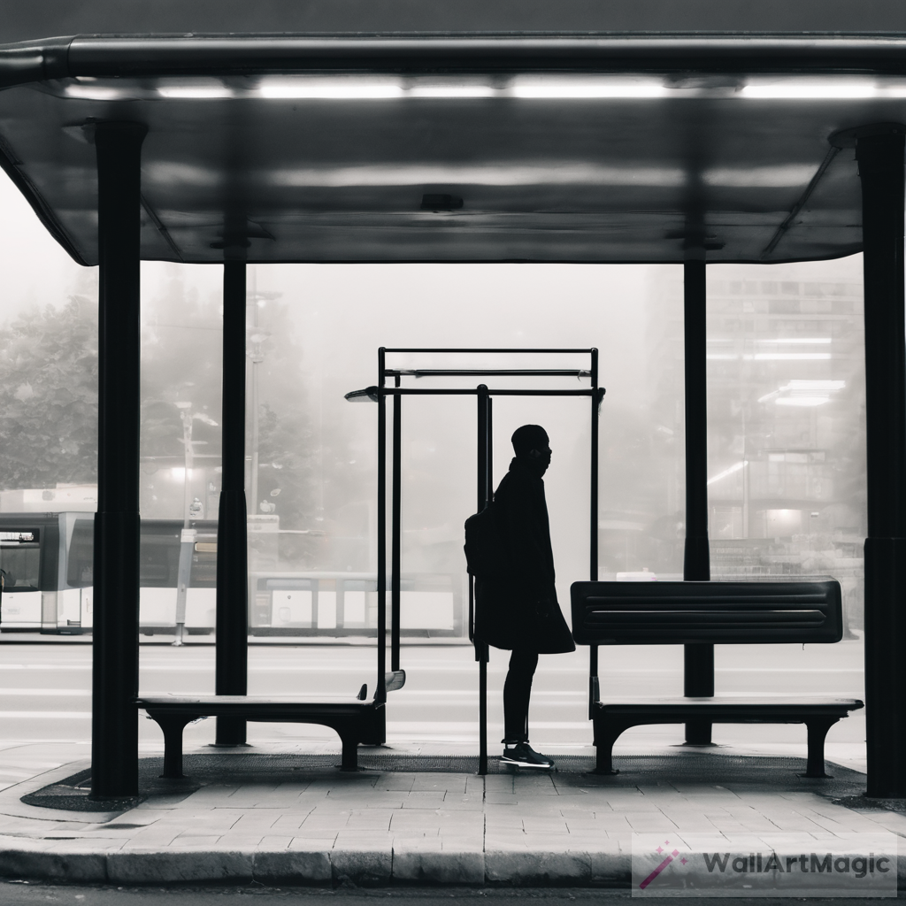 Waiting at the Bus Stop - A Moment of Solitude