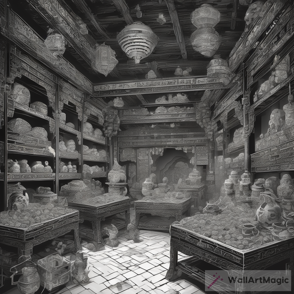 Treasure Room in Black and White China Style - Exploring Lost Riches