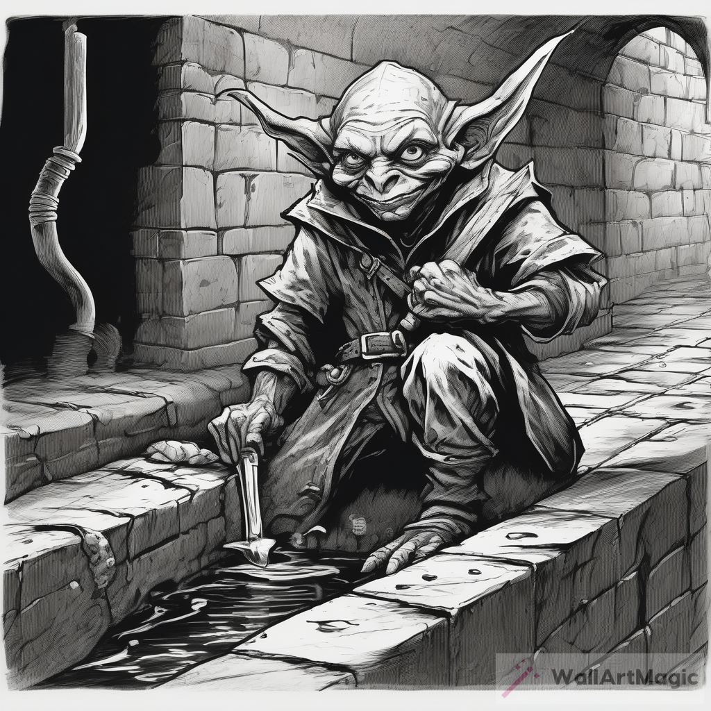 Goblin's Mischief: A Dark and Dynamic Inked Art