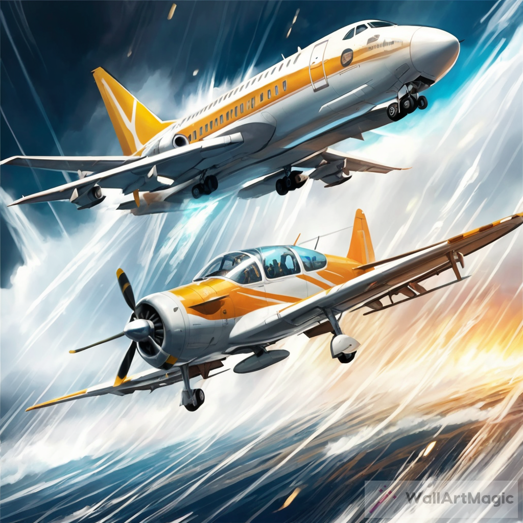 Artistic Intensity: Airplane in Storm