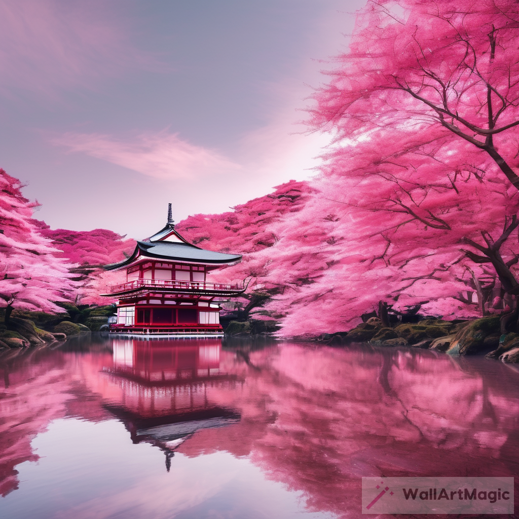 Peaceful Pink Trees: A Tranquil Japanese Escape