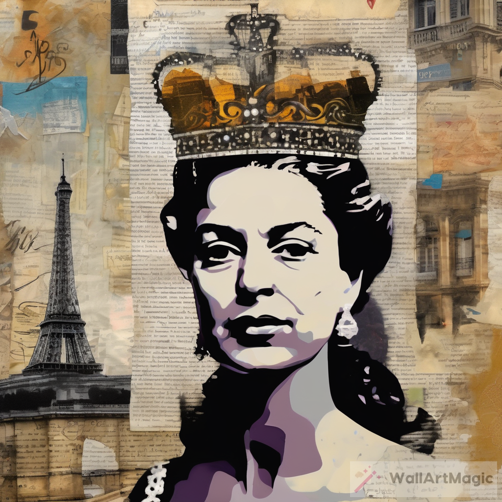 Thoughtful Queen of France | Mixed Media Artwork