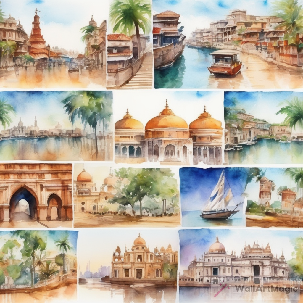 Exotic Watercolor Painting: Vivid Images of Faraway Destinations
