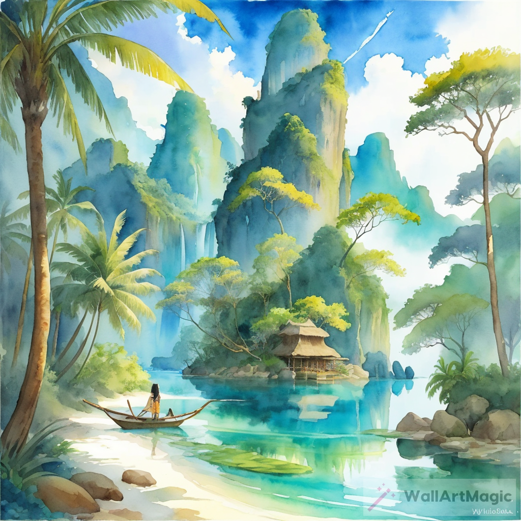 Vibrant Watercolor Painting: Visit an Exotic Place in the Philippines