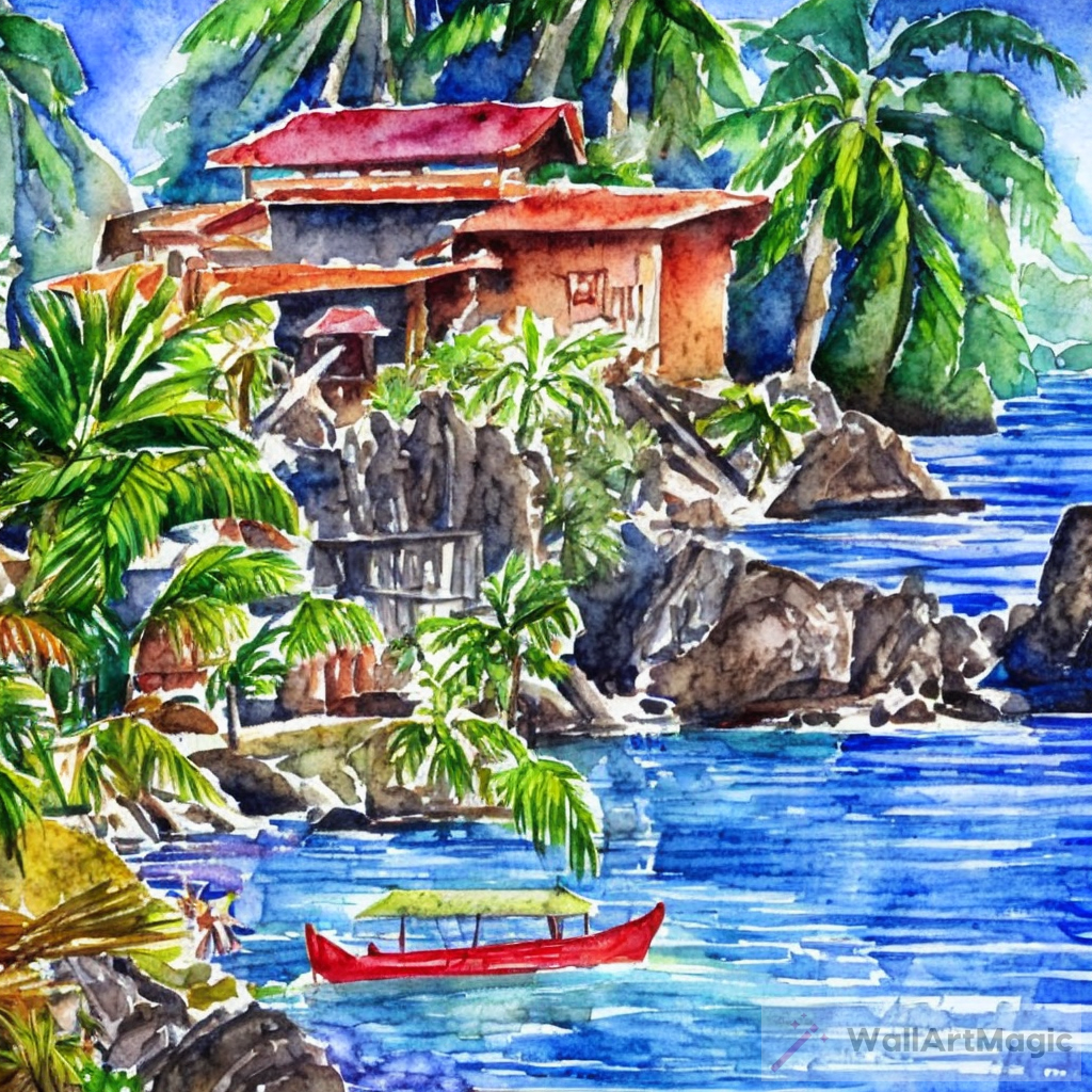 Exotic Watercolor Painting in the Philippines
