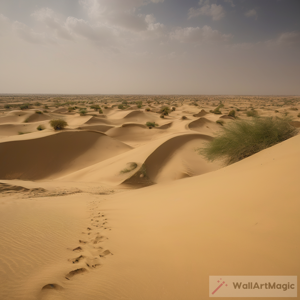 Sand Dunes in Thar Desert Art