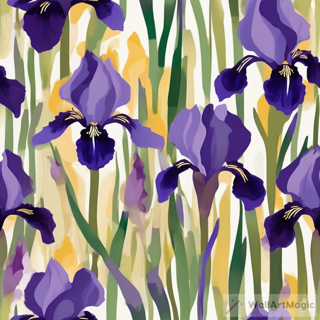 Irises Abstract Art Exploration
