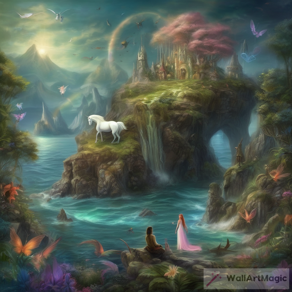 Enchanted Island: Fantasy Art Fairies, Unicorns, Mermaids