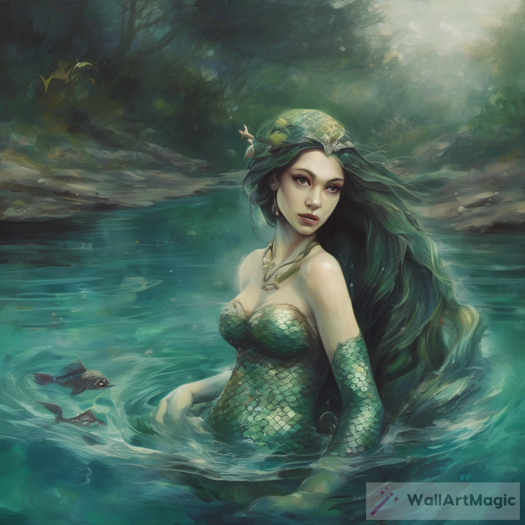 Enchanting Mermaid Art in River