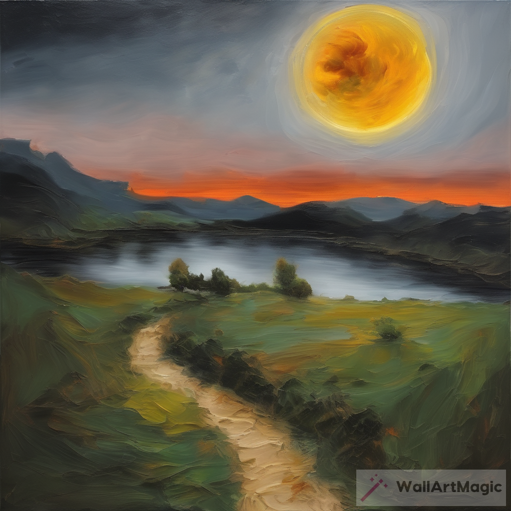 Eclipse-inspired AI Artwork Landscape Paintings