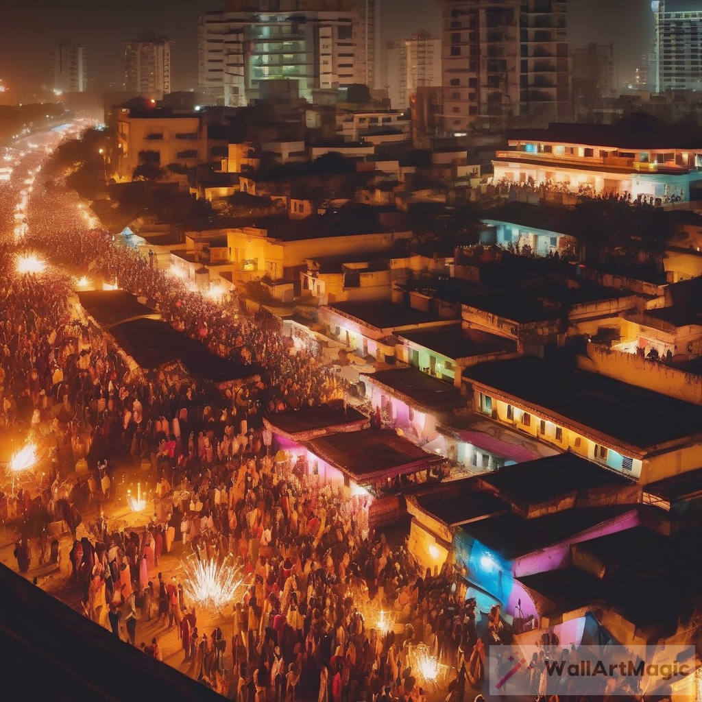 Celebrating Diwali Night in India