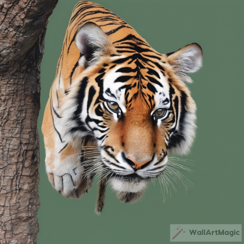 Majestic Tiger Hanging: Grace and Power in the Wild