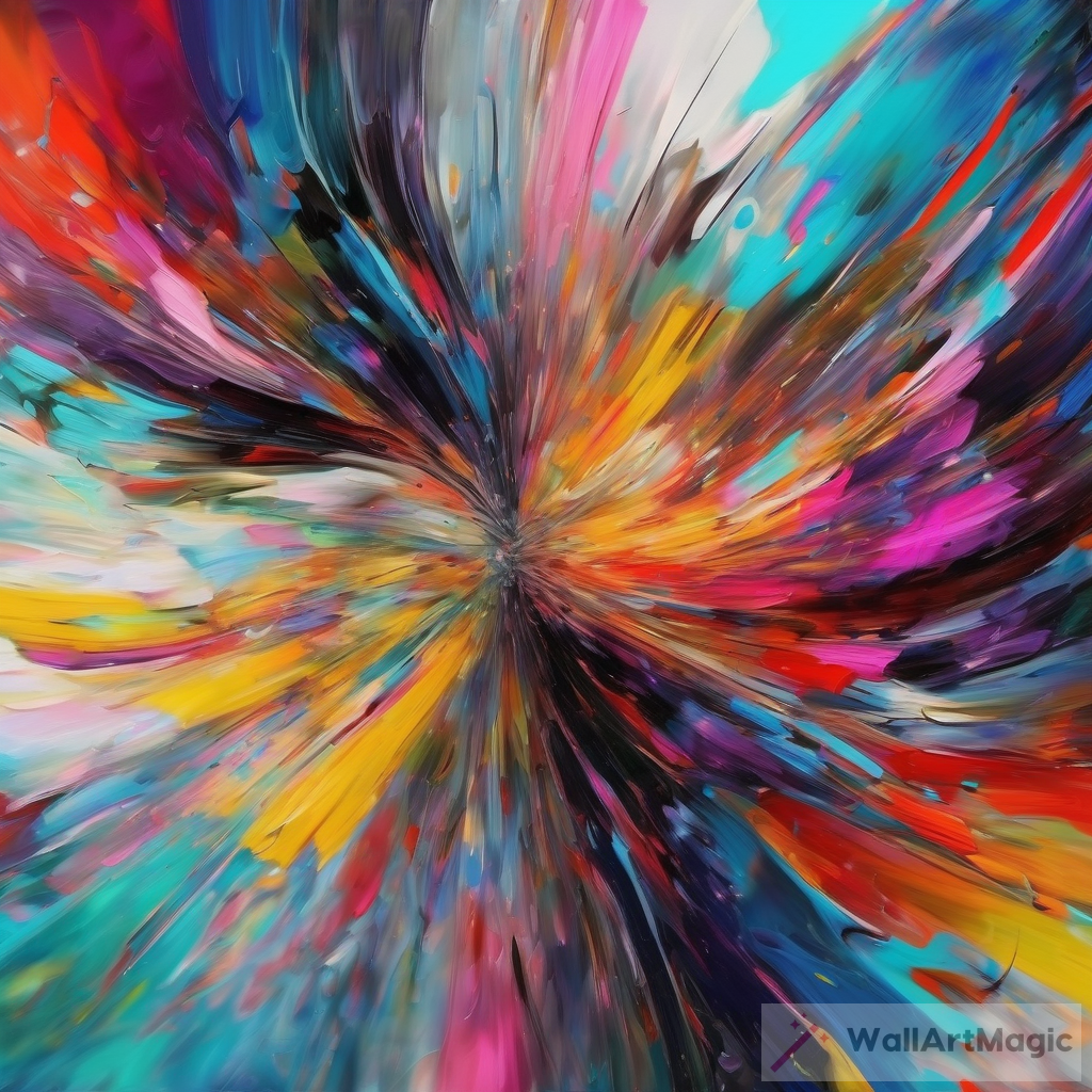 Colorful Abstract Painting 'Suspended Animation' - CGI Animation Art
