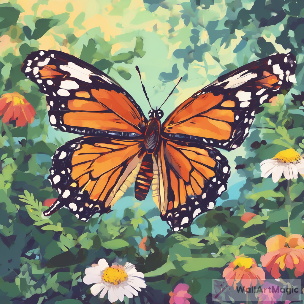 Butterfly Garden AI Artwork