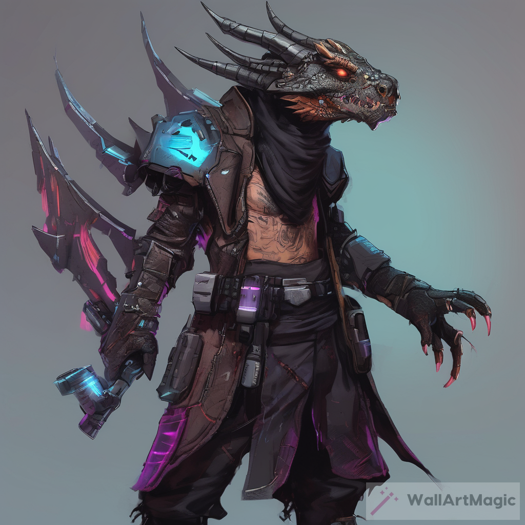 Reiko: Cyberpunk Dragonborne Character