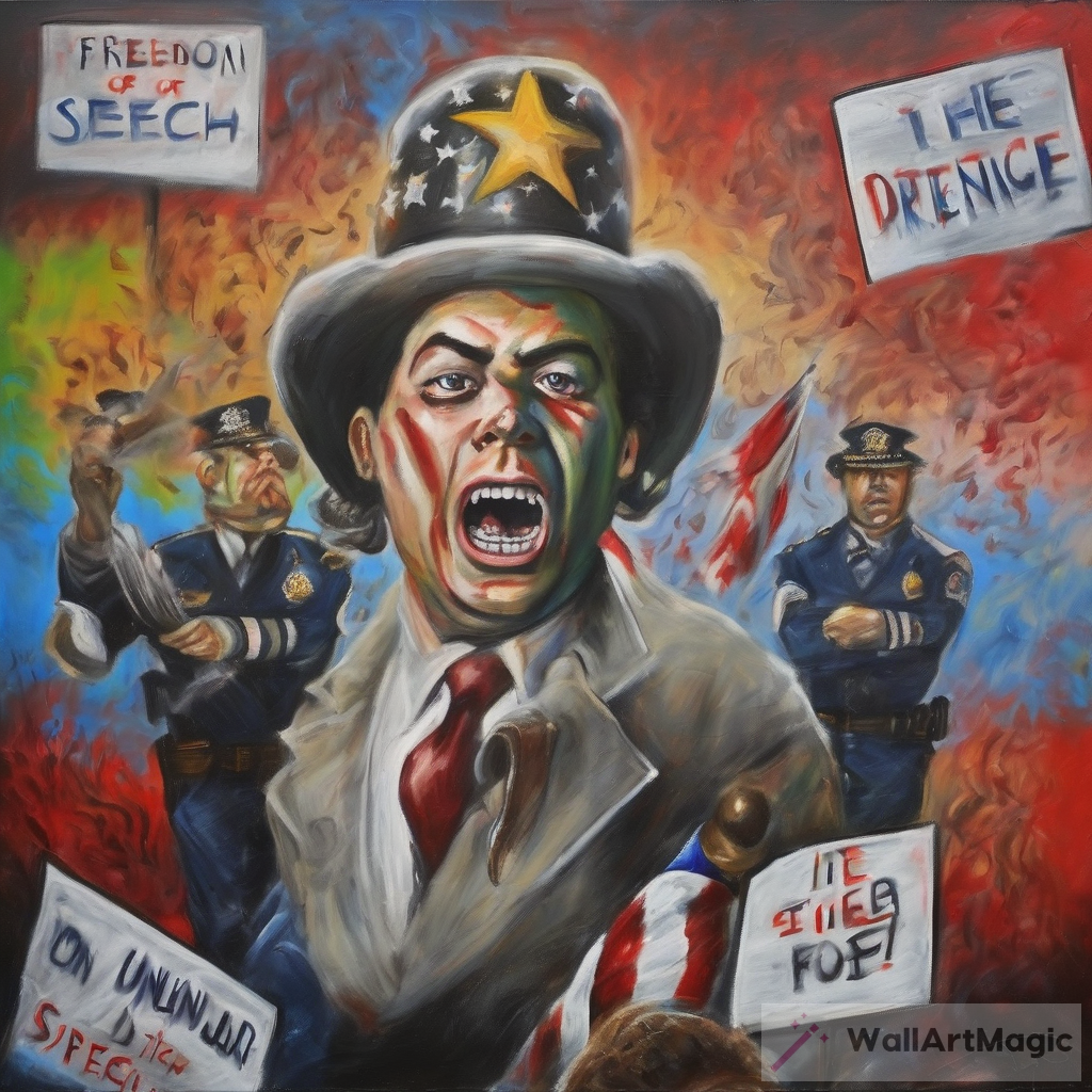 Vibrant Freedom of Speech Painting
