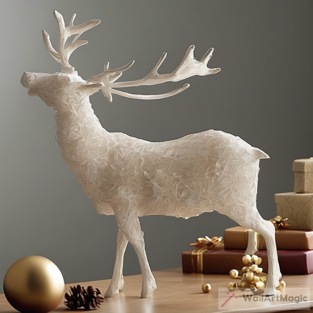 Magical Reindeer Sculpture for Holidays
