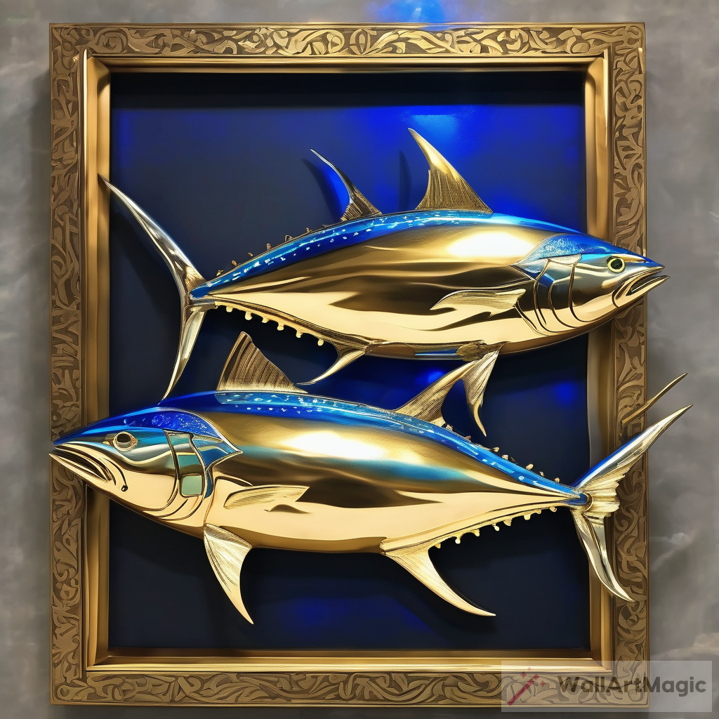 Majestic Yellowfin Tuna Oil Painting