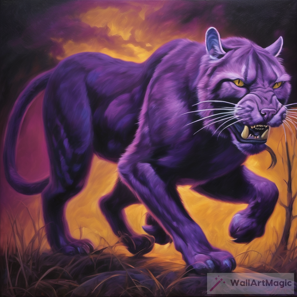 Sabre-toothed Cat Midnight Stalk Art