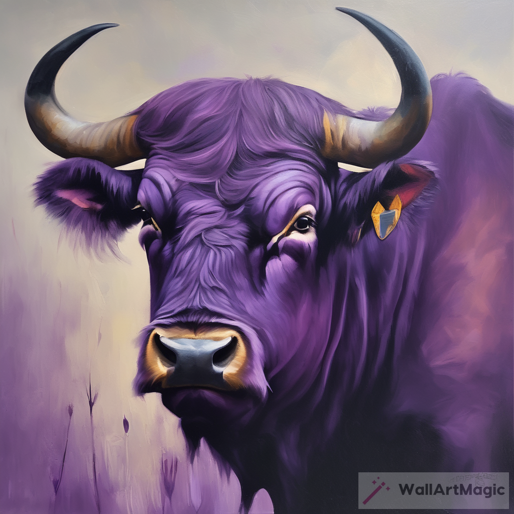Aurochs Royal Purple Regality Oil Painting